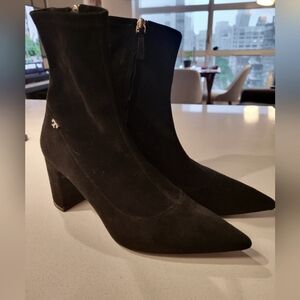 Tory Burch Black Suede Boots Size 8.5